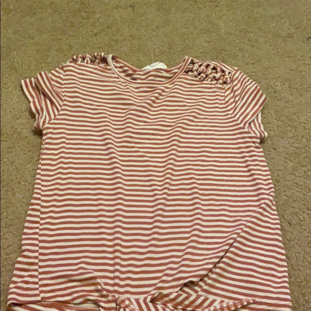 Pink and white shirt